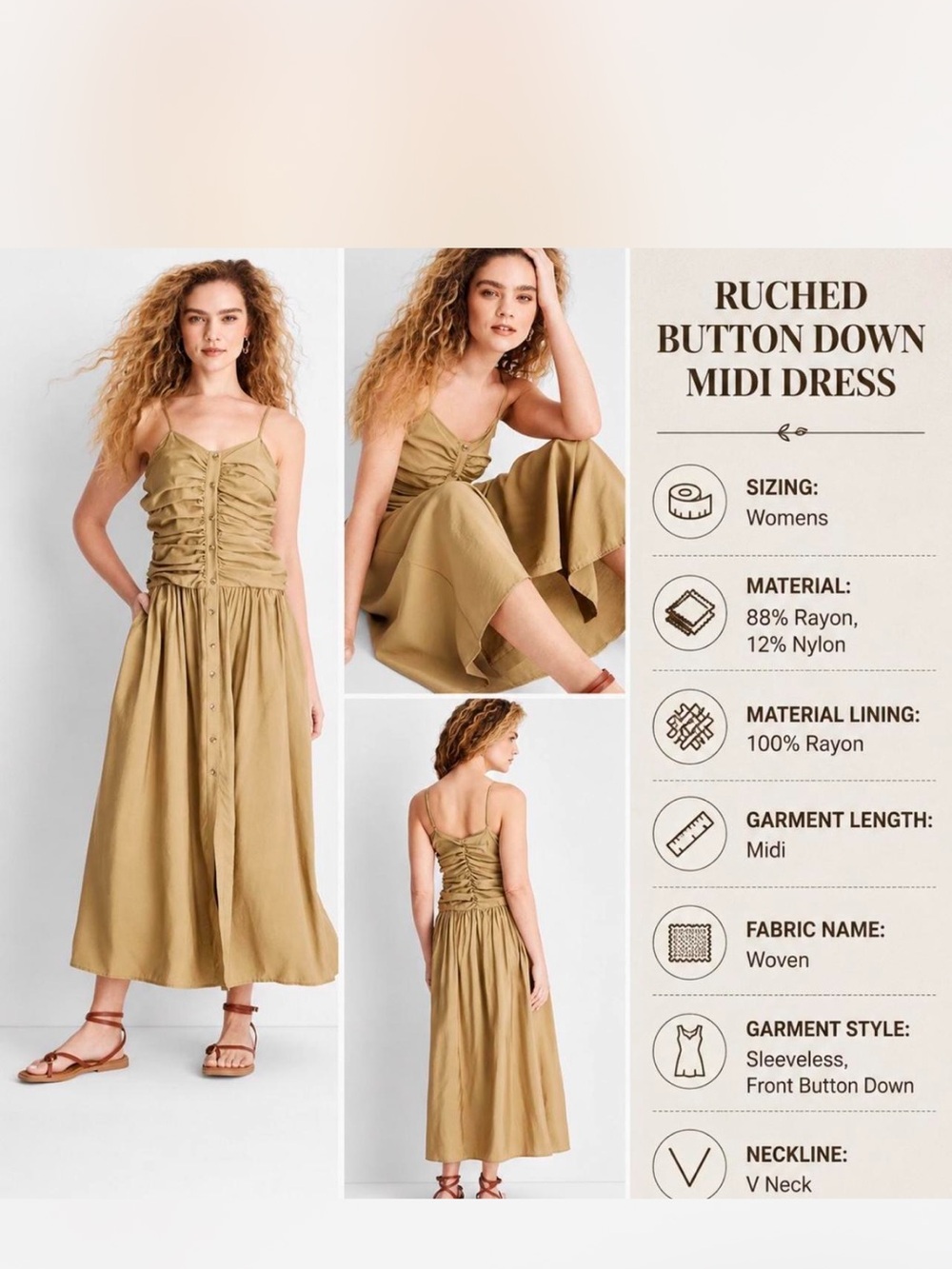 Future Collective Medium Ruched Dress NWT
